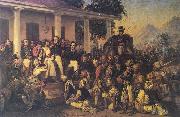 Raden Saleh Depicts the arrest of prince Diponegoro at the end of the Javan War USA oil painting artist